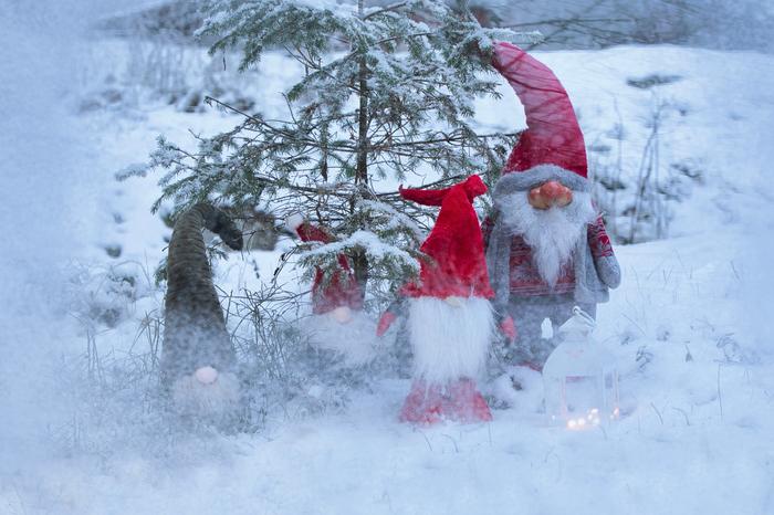 Lunta ja jouluista tunnelmaa.