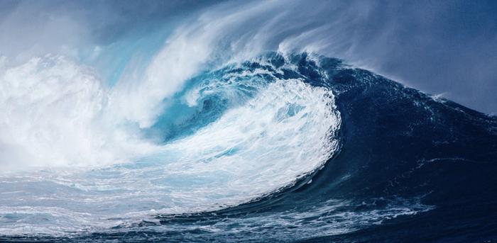 Etelämerellä aallonkorkeus voi olla myrskytilanteessa jopa yli 20 m/s.