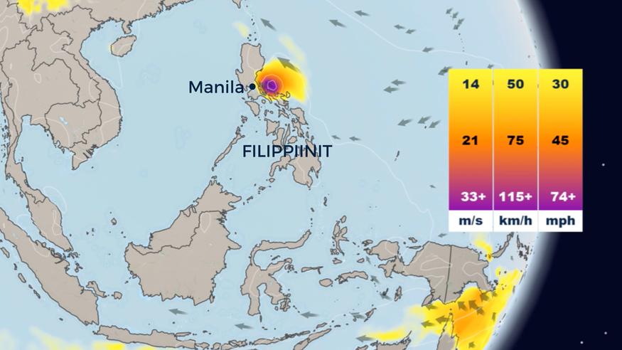 Trooppisten hirmumyrskyjen kausi aktivoituu – taifuuni Vongfong iskee  Filippiineille - Forecan sääuutiset ja blogi 