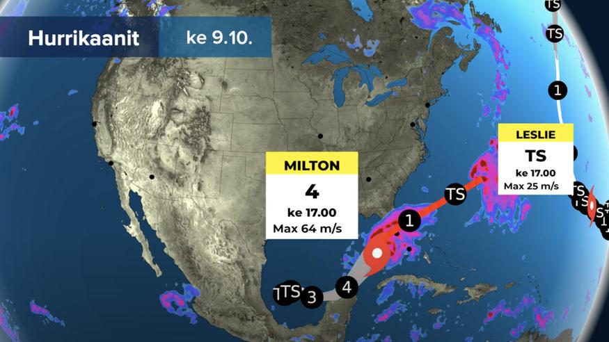 Floridaa uhkaa jälleen voimakas hurrikaani – Milton iskee Meksikonlahdelta