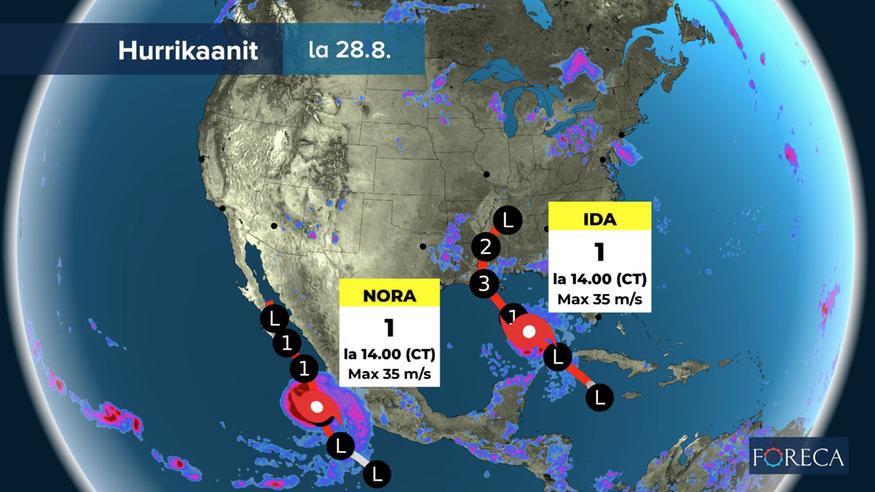 Voimakas hurrikaani Ida uhkaa Yhdysvaltoja – New Orleans reitin varrella:  “Voi vielä voimistua jopa ennustettua pahemmaksi” - Forecan sääuutiset ja  blogi 